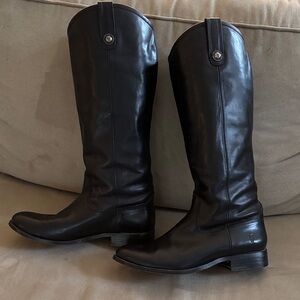 Frye Black Leather Riding Boots size 9